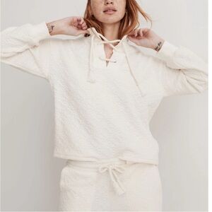 Madewell Cream quilted Hoodie